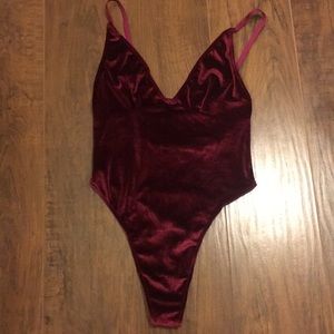 Velvet body suit